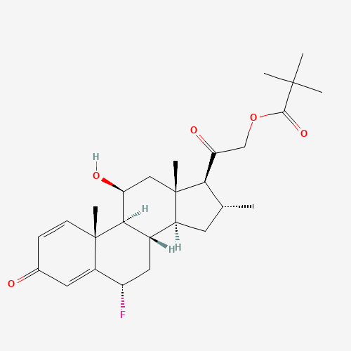 29205-06-9 [2-[(6S,8S,9S,10R,11S,13S,14S,16R,17S)-6-fluoro-11-hydroxy-10,13,16-trimethyl-3-oxo-6,7,8,9,11,12,14,15,16,17-decahydrocyclopenta[a]phenanthren-17-yl]-2-oxoethyl] 2,2-dimethylpropanoate chemical structure