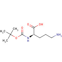 159877-12-0 (2R)-5-amino-2-[(2-methylpropan-2-yl)oxycarbonylamino]pentanoic acid chemical structure