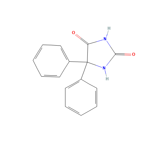 57-41-0 5,5-diphenylimidazolidine-2,4-dione chemical structure