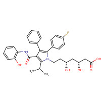 214217-86-4 (3R,5R)-7-[2-(4-fluorophenyl)-4-[(2-hydroxyphenyl)carbamoyl]-3-phenyl-5-propan-2-ylpyrrol-1-yl]-3,5-dihydroxyheptanoic acid chemical structure
