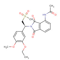 608141-41-9 N-[2-[(1S)-1-(3-ethoxy-4-methoxyphenyl)-2-methylsulfonylethyl]-1,3-dioxoisoindol-4-yl]acetamide chemical structure