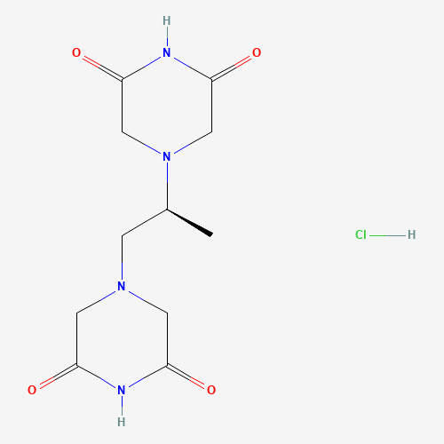 149003-01-0 4-[(2S)-2-(3,5-dioxopiperazin-1-yl)propyl]piperazine-2,6-dione;hydrochloride chemical structure