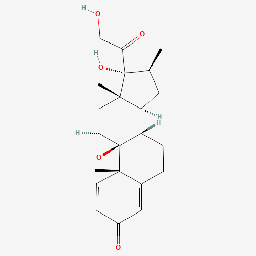 981-34-0 Pregna-1,4-diene-3,20-dione, 9,11-epoxy-17,21-dihydroxy-16-methyl-, (9β,11β,16β)- chemical structure