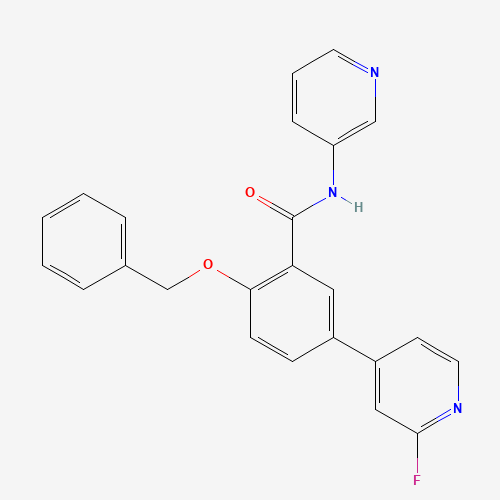 1285515-21-0 5-(2-fluoropyridin-4-yl)-2-phenylmethoxy-N-pyridin-3-ylbenzamide chemical structure