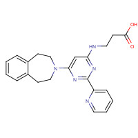 1373422-53-7 3-[[2-pyridin-2-yl-6-(1,2,4,5-tetrahydro-3-benzazepin-3-yl)pyrimidin-4-yl]amino]propanoic acid chemical structure