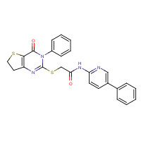 1427782-89-5 2-[(4-oxo-3-phenyl-6,7-dihydrothieno[3,2-d]pyrimidin-2-yl)sulfanyl]-N-(5-phenylpyridin-2-yl)acetamide chemical structure