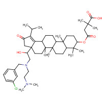 1443461-21-9 4-[[(3aR,5aR,5bR,7aR,9S,11aR,11bR,13aS)-3a-[(1R)-2-[(3-chlorophenyl)methyl-[2-(dimethylamino)ethyl]amino]-1-hydroxyethyl]-5a,5b,8,8,11a-pentamethyl-2-oxo-1-propan-2-yl-4,5,6,7,7a,9,10,11,11b,12,13,13a-dodecahydro-3H-cyclopenta[a]chrysen-9-yl]oxy]-2,2-dime chemical structure