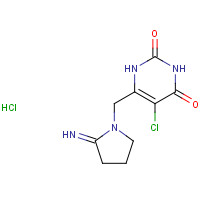 183204-72-0 5-chloro-6-[(2-iminopyrrolidin-1-yl)methyl]-1H-pyrimidine-2,4-dione;hydrochloride chemical structure