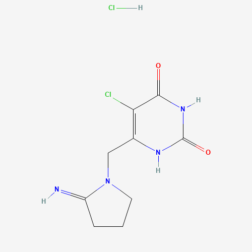 183204-72-0 5-chloro-6-[(2-iminopyrrolidin-1-yl)methyl]-1H-pyrimidine-2,4-dione;hydrochloride chemical structure