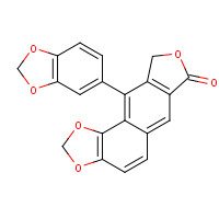 18920-47-3 10-(1,3-benzodioxol-5-yl)-9H-[2]benzofuro[6,5-g][1,3]benzodioxol-7-one chemical structure