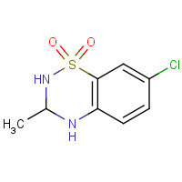 22503-72-6 7-chloro-3-methyl-3,4-dihydro-2H-1$l^{6},2,4-benzothiadiazine 1,1-dioxide chemical structure