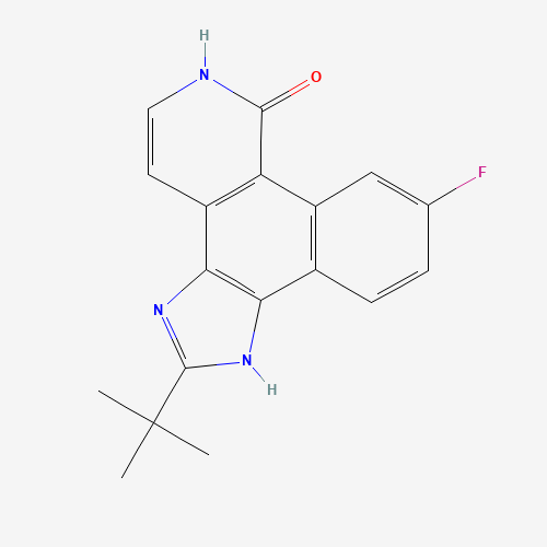 457081-03-7 2-(1,1-Dimethylethyl)-9-fluoro-3,6-dihydro-7H-benz[h]-imidaz[4,5-f]isoquinolin-7-one chemical structure