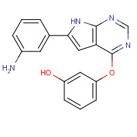 601514-19-6 3-[[6-(3-aminophenyl)-7H-pyrrolo[2,3-d]pyrimidin-4-yl]oxy]phenol chemical structure