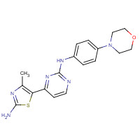693228-63-6 4-methyl-5-[2-(4-morpholin-4-ylanilino)pyrimidin-4-yl]-1,3-thiazol-2-amine chemical structure