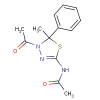 72926-24-0 N-(4-acetyl-5-methyl-5-phenyl-1,3,4-thiadiazol-2-yl)acetamide chemical structure