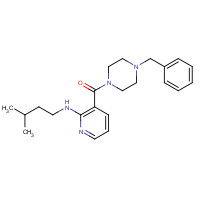 1270138-40-3 (4-benzylpiperazin-1-yl)-[2-(3-methylbutylamino)pyridin-3-yl]methanone chemical structure