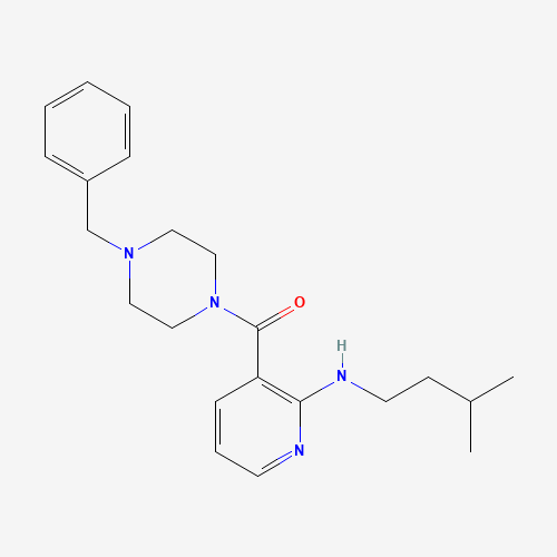 1270138-40-3 (4-benzylpiperazin-1-yl)-[2-(3-methylbutylamino)pyridin-3-yl]methanone chemical structure