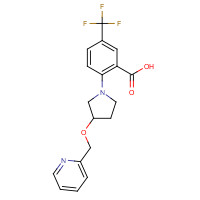 1515856-92-4 2-[(3S)-3-(pyridin-2-ylmethoxy)pyrrolidin-1-yl]-5-(trifluoromethyl)benzoic acid chemical structure