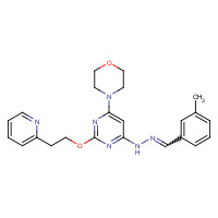 541550-19-0 N-[(E)-(3-methylphenyl)methylideneamino]-6-morpholin-4-yl-2-(2-pyridin-2-ylethoxy)pyrimidin-4-amine chemical structure