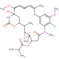 66584-72-3 11-chloro-21-hydroxy-12,20-dimethoxy-2,5,9,16-tetramethyl-8,23-dioxo-4,24-dioxa-9,22-diazatetracyclo[19.3.1.1~10,14~.0~3,5~]hexacosa-10(26),11,13,16,18-pentaen-6-yl 2-methylpropanoate chemical structure