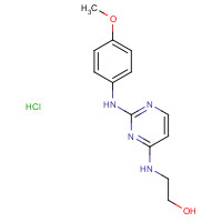 671225-39-1 2-[[2-(4-methoxyanilino)pyrimidin-4-yl]amino]ethanol;hydrochloride chemical structure