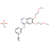 248594-19-6 N-(3-ethynylphenyl)-6,7-bis(2-methoxyethoxy)quinazolin-4-amine;methanesulfonic acid chemical structure