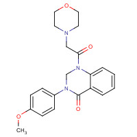 63748-28-7 3-(4-methoxyphenyl)-1-(2-morpholin-4-ylacetyl)-2H-quinazolin-4-one chemical structure