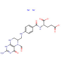 163254-40-8 N-[4-[[(2-Amino-5-formyl-1,4,5,6,7,8-hexahydro-4-oxo-6-pteridinyl)methyl]amino]benzoyl]-L-glutamic acid disodium salt chemical structure
