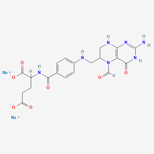 163254-40-8 N-[4-[[(2-Amino-5-formyl-1,4,5,6,7,8-hexahydro-4-oxo-6-pteridinyl)methyl]amino]benzoyl]-L-glutamic acid disodium salt chemical structure