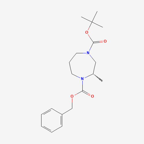 1360538-91-5 (s)-hexahydro-1-benzyloxycarbonyl-4-(tert-butoxycarbonyl)-2-methyl-1H-1,4-diazepine chemical structure