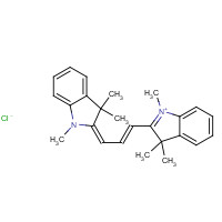 6320-14-5 (2E)-1,3,3-trimethyl-2-[(E)-3-(1,3,3-trimethylindol-1-ium-2-yl)prop-2-enylidene]indole;chloride chemical structure