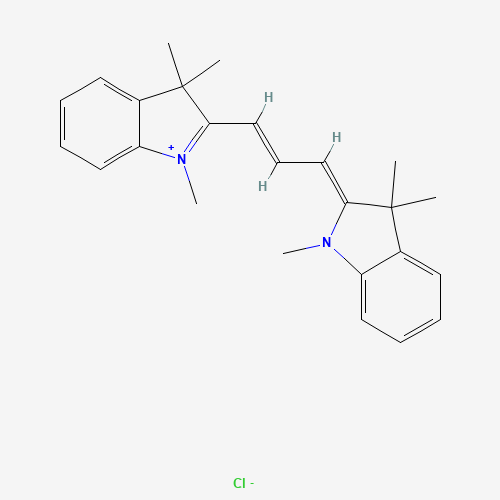 6320-14-5 (2E)-1,3,3-trimethyl-2-[(E)-3-(1,3,3-trimethylindol-1-ium-2-yl)prop-2-enylidene]indole;chloride chemical structure