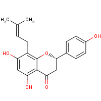 53846-50-7 (2S)-5,7-dihydroxy-2-(4-hydroxyphenyl)-8-(3-methylbut-2-enyl)-2,3-dihydrochromen-4-one chemical structure