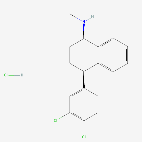 79645-15-1 (1R,4R)-4-(3,4-dichlorophenyl)-N-methyl-1,2,3,4-tetrahydronaphthalen-1-amine;hydrochloride chemical structure