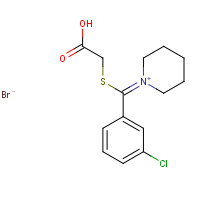 9013-20-1 2-[(3-chlorophenyl)-piperidin-1-ium-1-ylidenemethyl]sulfanylacetic acid;bromide chemical structure