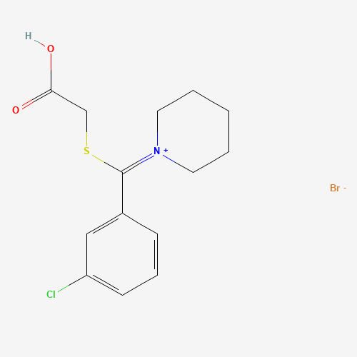 9013-20-1 2-[(3-chlorophenyl)-piperidin-1-ium-1-ylidenemethyl]sulfanylacetic acid;bromide chemical structure
