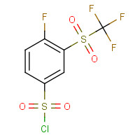 1027345-07-8 4-fluoro-3-(trifluoromethylsulfonyl)benzenesulfonyl chloride chemical structure