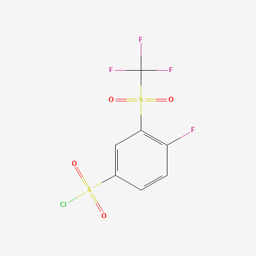 1027345-07-8 4-fluoro-3-(trifluoromethylsulfonyl)benzenesulfonyl chloride chemical structure