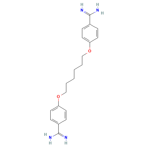 3811-75-4 4-[6-(4-carbamimidoylphenoxy)hexoxy]benzenecarboximidamide chemical structure