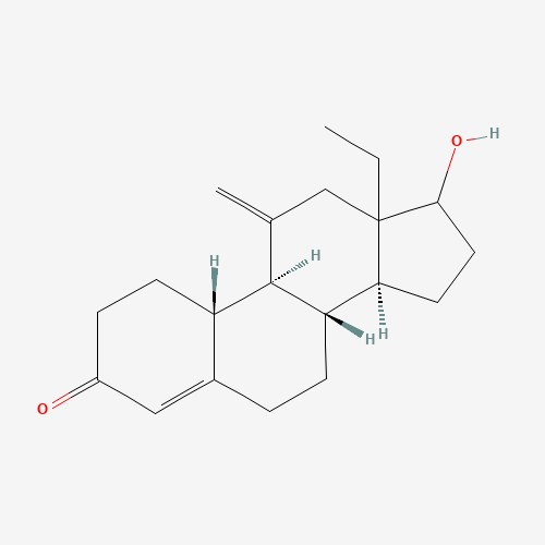 220332-82-1 (+)-13β-ethyl-17β-hydroxy-11-methylenegona-4-en-3-one chemical structure