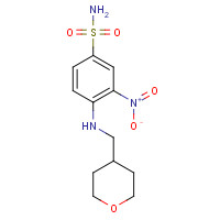 1228779-96-1 3-nitro-4-(oxan-4-ylmethylamino)benzenesulfonamide chemical structure