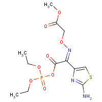 25188-98-1 diethoxyphosphoryl (2Z)-2-(2-amino-1,3-thiazol-4-yl)-2-(2-methoxy-2-oxoethoxy)iminoacetate chemical structure