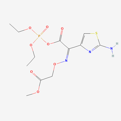25188-98-1 diethoxyphosphoryl (2Z)-2-(2-amino-1,3-thiazol-4-yl)-2-(2-methoxy-2-oxoethoxy)iminoacetate chemical structure