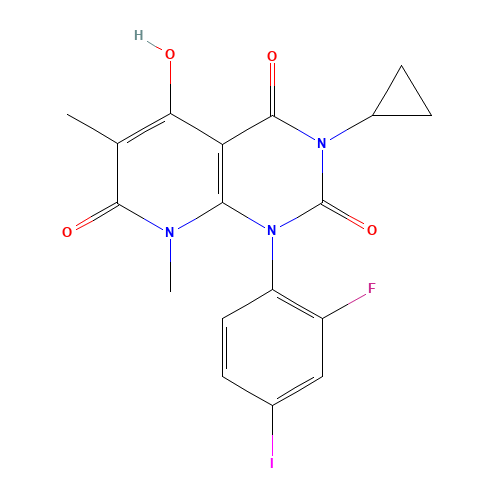 871700-24-2 3-cyclopropyl-1-(2-fluoro-4-iodophenyl)-5-hydroxy-6,8-diMethylpyrido[2,3-d]pyriMidine-2,4,7(1H,3H,8H)-trione chemical structure