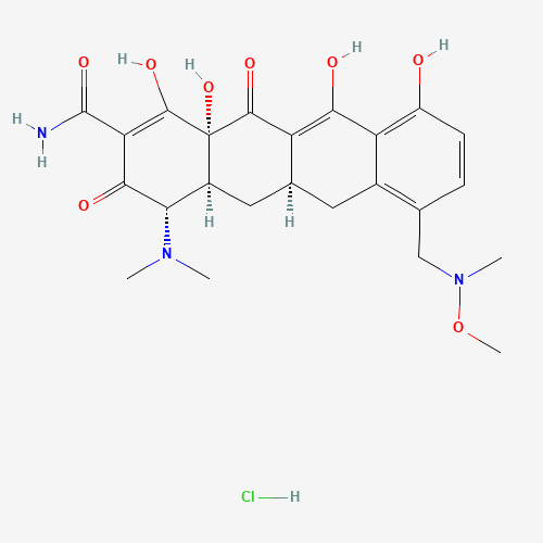 1035979-44-2 (4S,4aS,5aR,12aR)-4-(dimethylamino)-1,10,11,12a-tetrahydroxy-7-[[methoxy(methyl)amino]methyl]-3,12-dioxo-4a,5,5a,6-tetrahydro-4H-tetracene-2-carboxamide;hydrochloride chemical structure