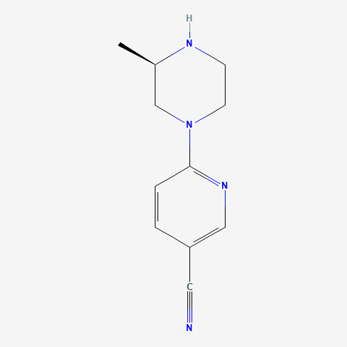 1057682-05-9 6-[(3R)-3-methylpiperazin-1-yl]pyridine-3-carbonitrile chemical structure