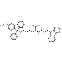 159857-60-0 (2S)-2-(9H-fluoren-9-ylmethoxycarbonylamino)-6-[[(4-methoxyphenyl)-diphenylmethyl]amino]hexanoic acid chemical structure