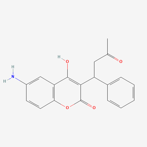 141031-98-3 6-Amino-4-hydroxy-3-(3-oxo-1-phenylbutyl)chromen-2-one chemical structure