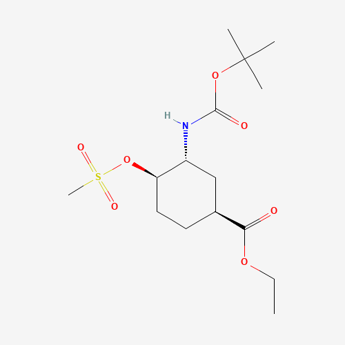 365997-36-0 ethyl (1S,3R,4R)-3-[(2-methylpropan-2-yl)oxycarbonylamino]-4-methylsulfonyloxycyclohexane-1-carboxylate chemical structure