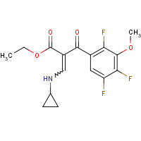 112811-70-8 ethyl 3-(cyclopropylamino)-2-(2,4,5-trifluoro-3-methoxybenzoyl)prop-2-enoate chemical structure